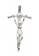 hanger Corpus met kruis zilver
