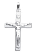 hanger Corpus met kruis zilver