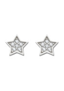 stervormige oorstekers met zirkonia zilver