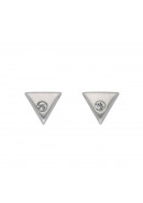 driehoekige oorstekers in zilver