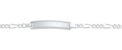 naamplaatband figaro zilver
